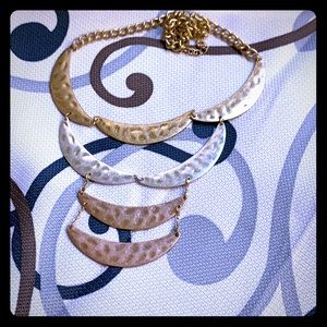 Rose gold silver and gold plated necklace